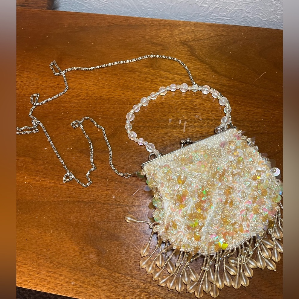 Vintage Hand Beaded Crossbody Purse - Picture 9 of 13